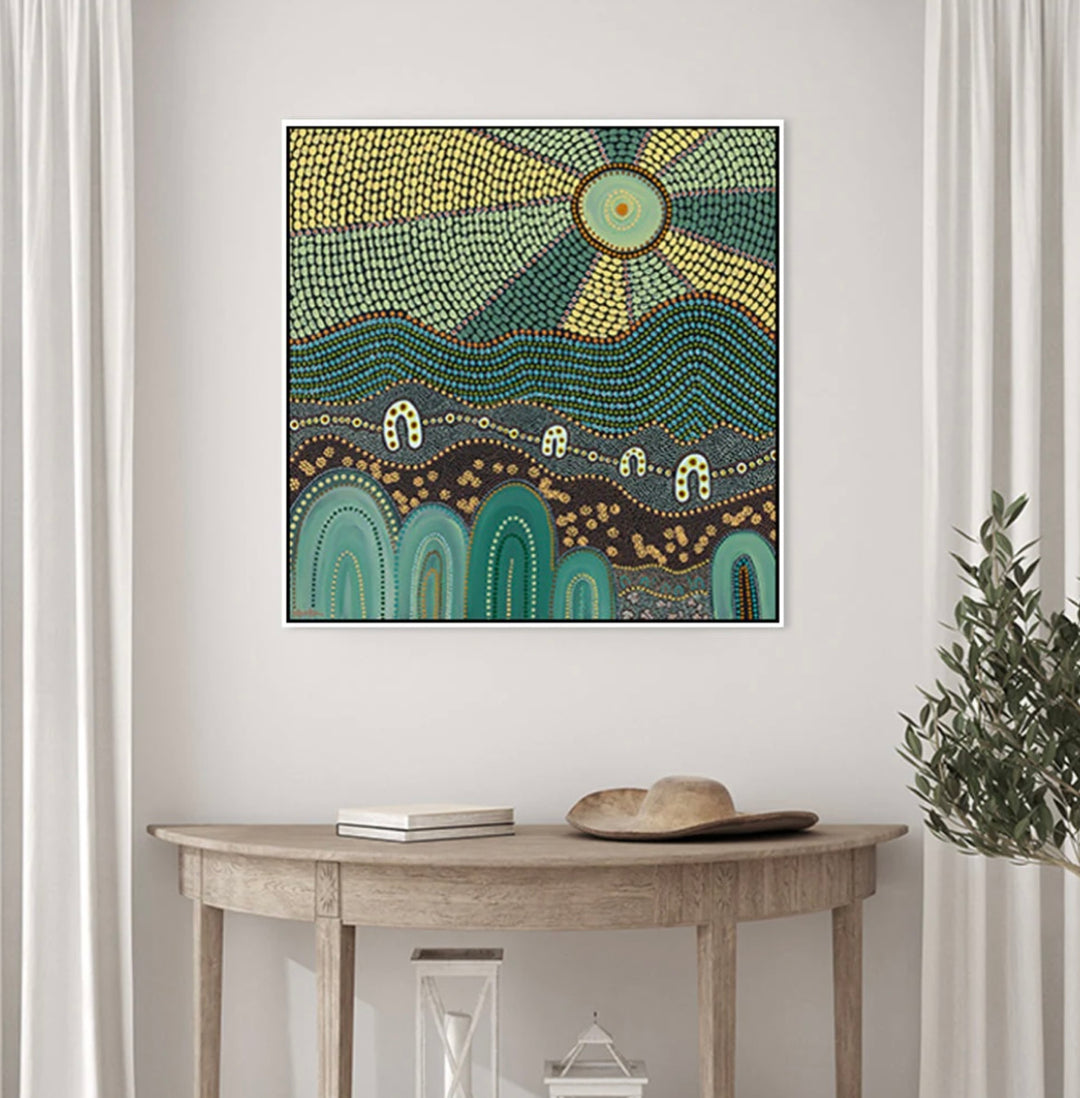 Family Connections 100x100cm / Framed canvas print