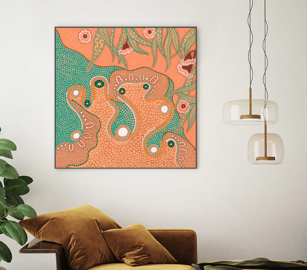 Along the Track 50x50cm / Framed Canvas