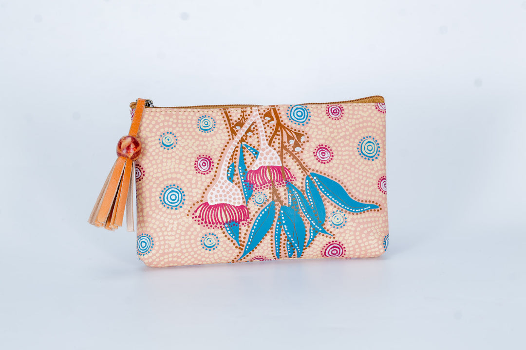 Flowering Gum Hand Painted Leather Small Vanity Case