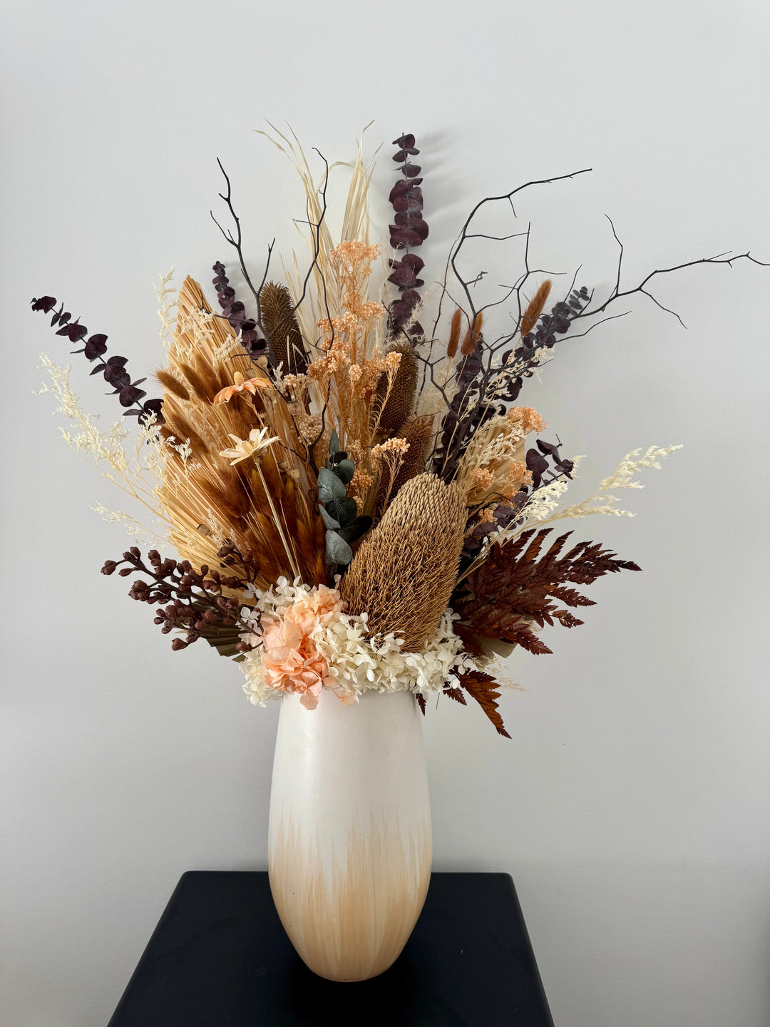 Neutral peach tall vase