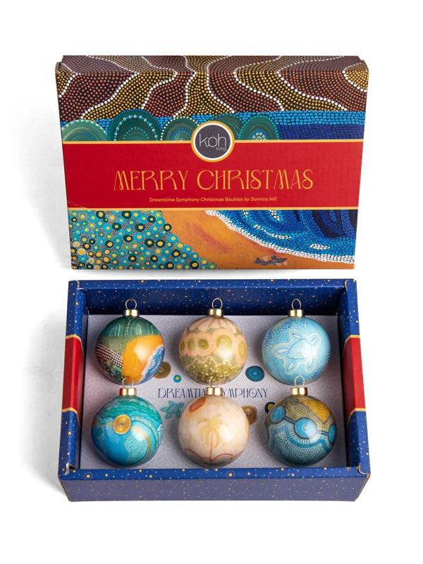 Aboriginal Dreamtime Symphony 6Pack Mini Baubles 2026