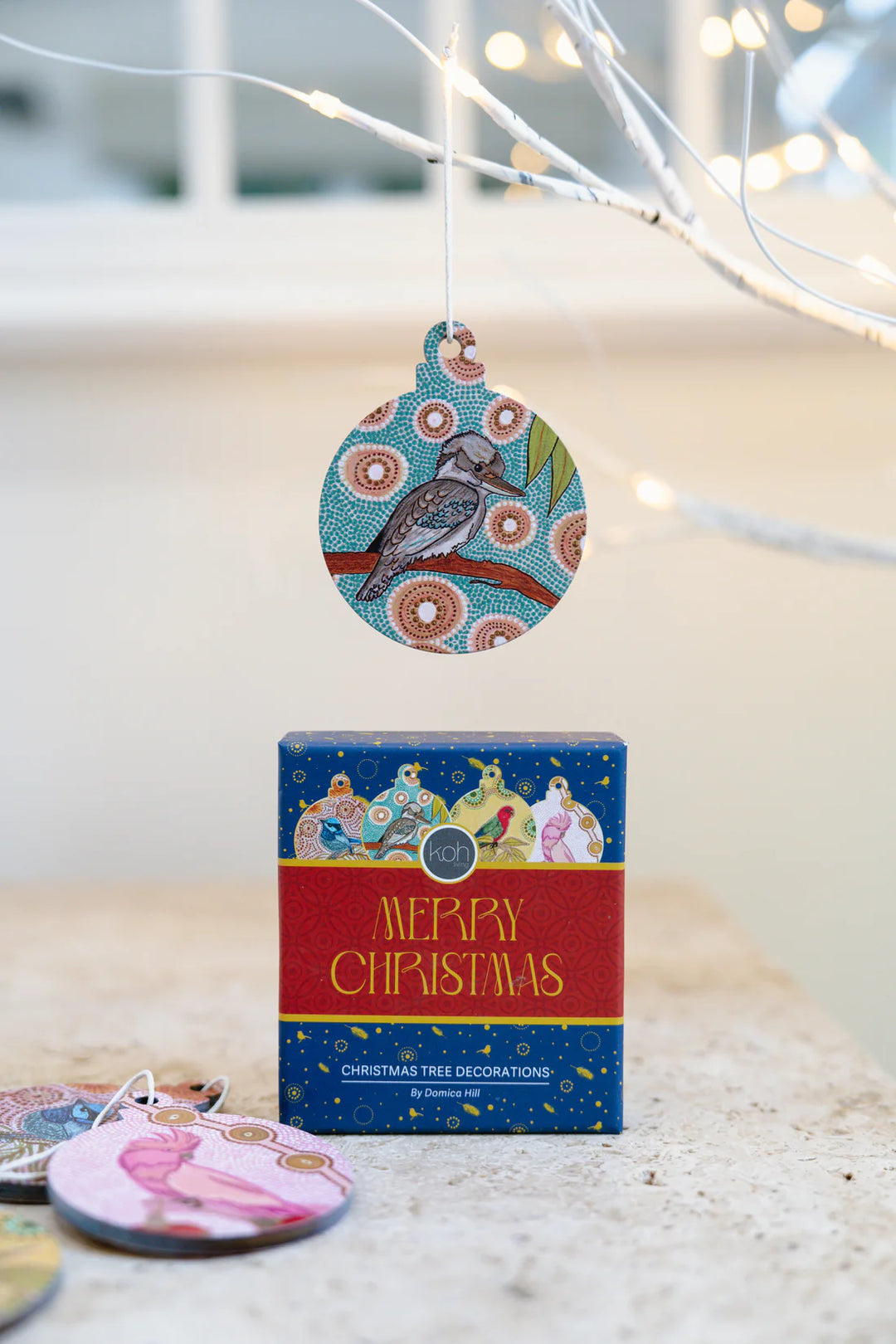 Aboriginal Dreamtime Symphony 4Pack Christmas Decorations