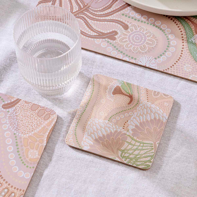 Paths of Rest Cork Coaster Set of 6