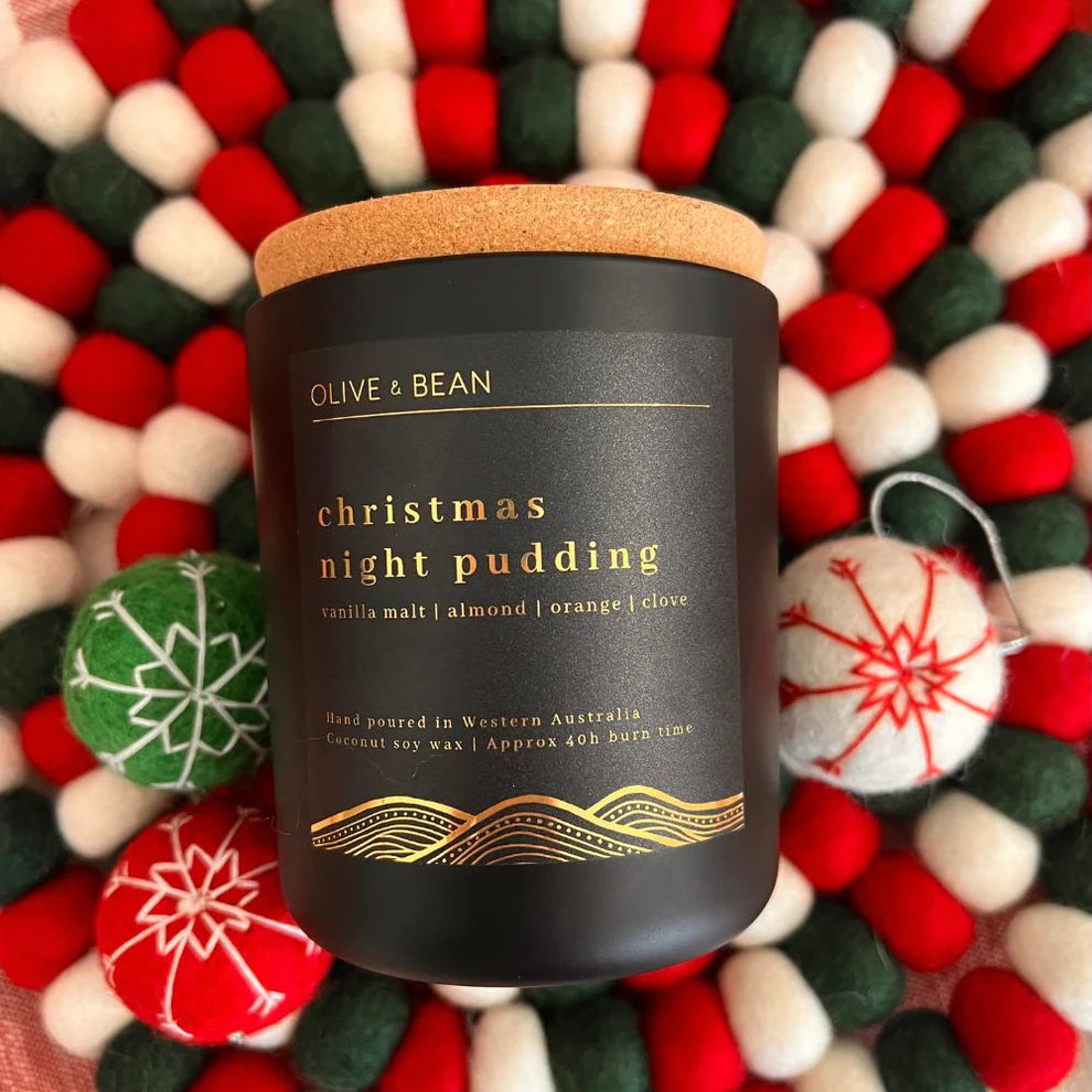 OLIVE & BEAN  Christmas Night Pudding Candle