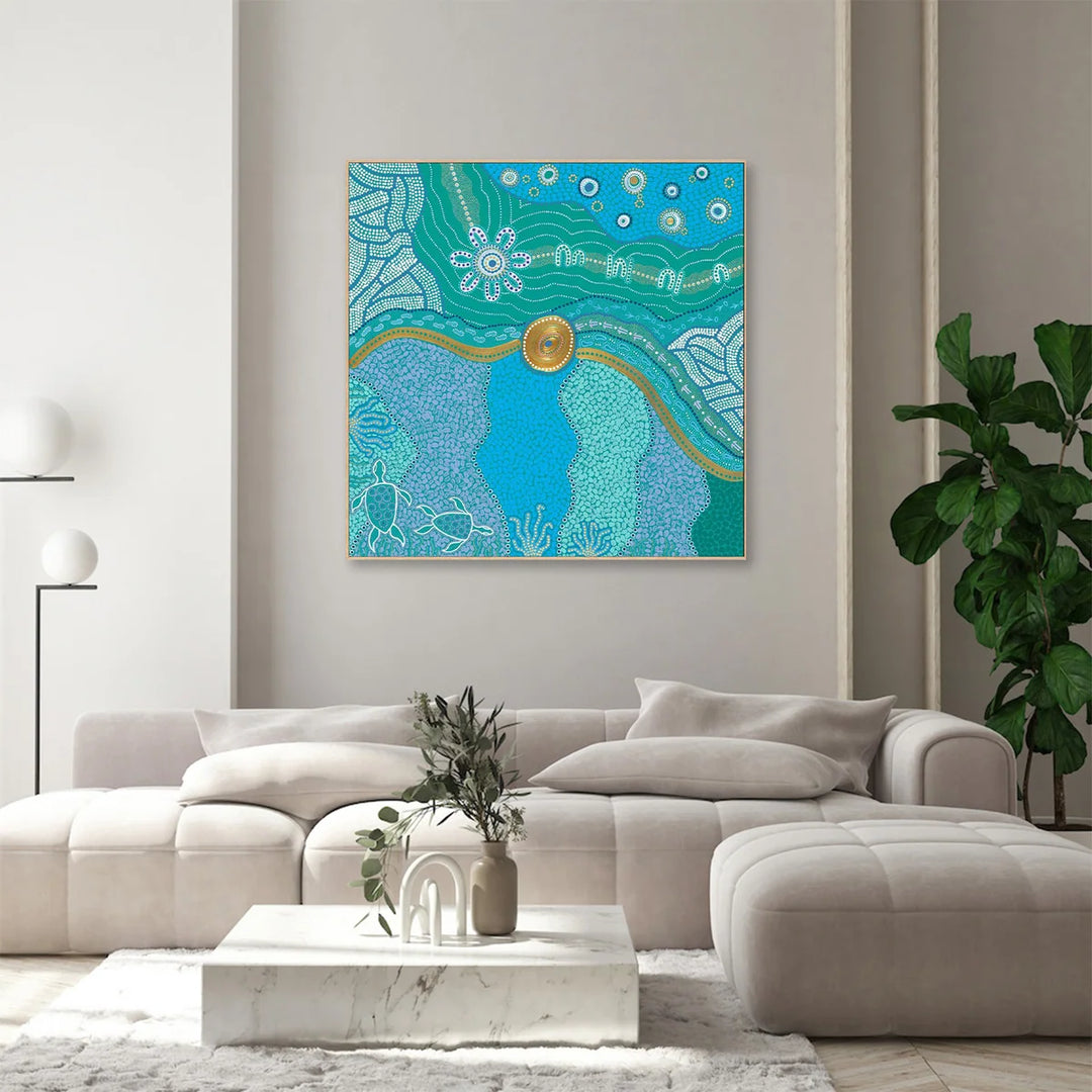 Our Favourite Place 90x90cm / Framed Canvas Print