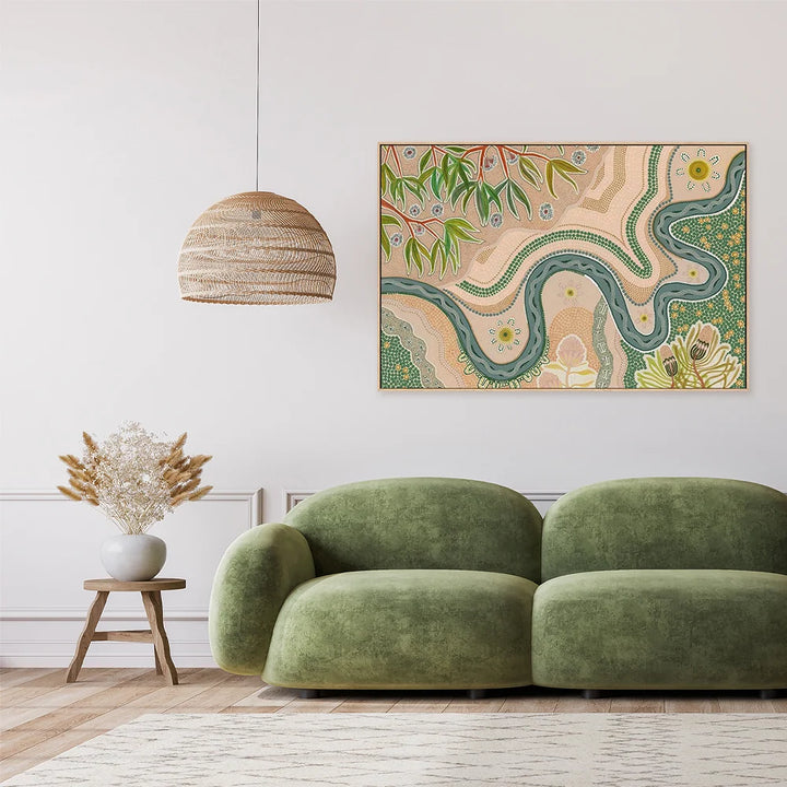 The River Remembers 100x70cm / Framed Canvas