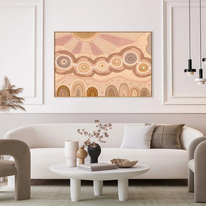 Growing Connections Framed canvas Print 100x70cm